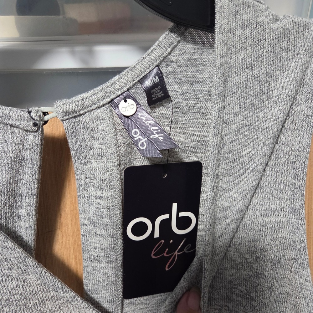 Orb Life Esta Shift Dress Sleeveless Casual Keyhole Back‎ Light Heather Gray - Picture 4 of 6